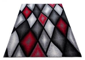 Koberec Sumatra J373B Diamond čierny, sivý, červený