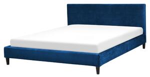 Manželská posteľ 160 cm FUTTI (s roštom) (modrá). Vlastná spoľahlivá doprava až k Vám domov. 1007266