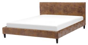 Manželská posteľ 160 cm FUTTI (s roštom) (hnedá). Vlastná spoľahlivá doprava až k Vám domov. 1007256