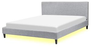 Manželská posteľ 160 cm FUTTI (s roštom a LED osvetlením) (sivá). Vlastná spoľahlivá doprava až k Vám domov. 1007271