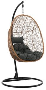 Závesné kreslo DREAMY naturálne / tmavosivé / čierne FAT6437