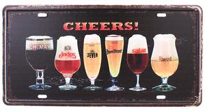 Retro ceduľa Pivo 30x15cm (Retro tabuľa na stenu - materiál kov, rozmery 300x150 mm (Š x V))