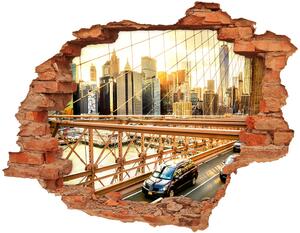 Fototapeta diera na stenu 3D Brooklyn bridge nd-c-80633188