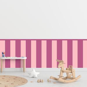 PIPPER. Textilná samolepiaca tapeta - Obdĺžnik - Cukríkovo ružová farba Farba: Kombinácia, Veľkosť: 80 cm