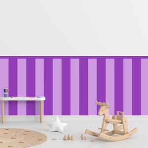 PIPPER. Textilná samolepiaca tapeta - Obdĺžnik - Fialová farba Farba: Kombinácia, Veľkosť: 100 cm