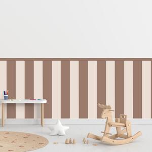 PIPPER. Textilná samolepiaca tapeta - Obdĺžnik - Hnedá farba Farba: Kombinácia, Veľkosť: 100 cm