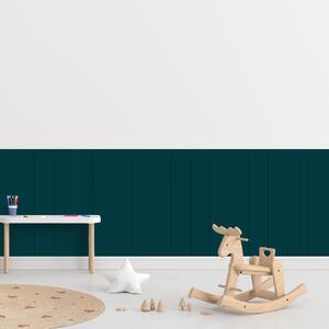 PIPPER. Textilná samolepiaca tapeta - Obdĺžnik - Modrozelená farba Farba: Tmavá, Veľkosť: 80 cm