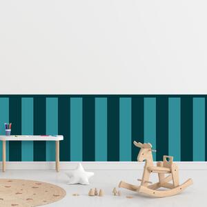 PIPPER. Textilná samolepiaca tapeta - Obdĺžnik - Modrozelená farba Farba: Kombinácia, Veľkosť: 80 cm
