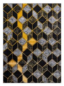 Koberec GLOSS 400B 86 Glamour 3D - čierny, zlatý