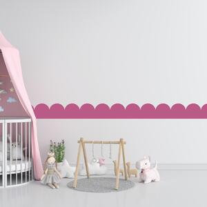 PIPPER. Textilná samolepiaca tapeta - Mini Oblúk - Cukríkovo ružová farba Farba: Tmavá