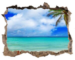 Díra 3D ve zdi nálepka Karibskej pláži nd-k-143577240