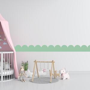 PIPPER. Textilná samolepiaca tapeta - Mini Oblúk - Mätová farba Farba: Tmavá