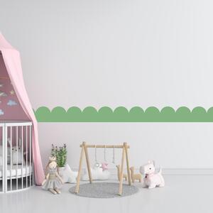 PIPPER. Textilná samolepiaca tapeta - Mini Oblúk - Fľaškovozelená farba Farba: Bledá
