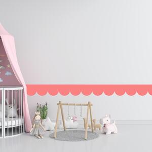 PIPPER. Textilná samolepiaca tapeta - Mini Oblúk - Ružová farba Farba: Tmavá
