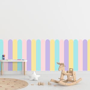 PIPPER. Textilná samolepiaca tapeta - Oblúk - Pastelová farba 3 Veľkosť: 100 cm