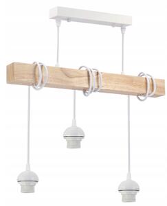 BERGE LED stropné svietidlo, 3xE27, loft, nastaviteľné, s tienidlami - biele