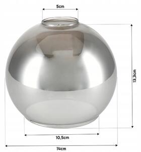 BERGE Sklenená LED stropná lampa 1xE27 - dymová guľa