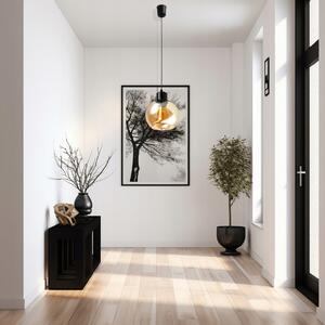 BERGE Sklenená LED stropná lampa 1xE27 - jantárová farba