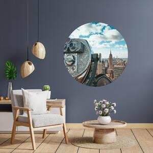 PIPPER. Textilná kruhová nálepka na stenu "New York 2" Veľkosť: 100 cm