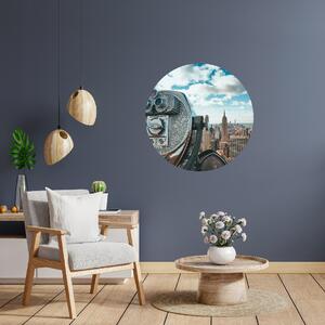 PIPPER. Textilná kruhová nálepka na stenu "New York 2" Veľkosť: 60 cm