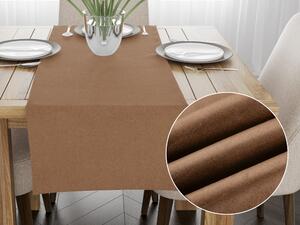 Biante Behúň na stôl/imitácia brúsenej kože Alcantara ALC-004 Svetlo hnedý 45x120 cm