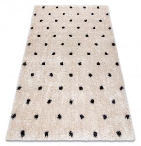 Koberec FLUFFY 2370 shaggy bodky - krém / antracit
