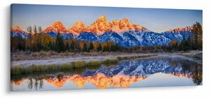 Obraz zasnežených horských štítov (120x50 cm)