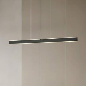 Lucande LED závesné svietidlo Arvon, čierna, 117 cm, stmievateľné,, Čierna, Obývacia izba / jedáleň, kov, Moderný, Závesné svietidlo