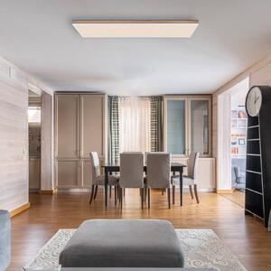 LED stropné svietidlo Doro, dĺžka 120 cm, tmavé drevo,, Tmavé drevo, Obývacia izba / jedáleň, Drevo, Moderný, Stropné svetlo