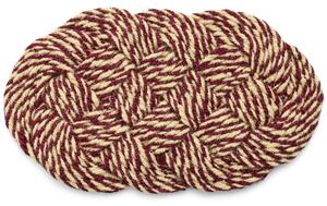 Rohožka Coco Swirl Bordeaux/Off-white 40 × 80 cm