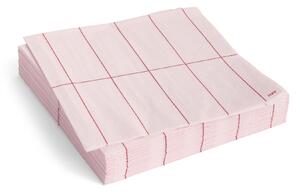 Papierové servítky Pattern Lunch Light Pink/Red Grid – set 20 ks