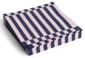 Papírové ubrousky Pattern Dinner Light Pink/Dark Blue – set 20 ks