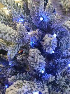 QVC Luxusný 3D vianočný stromček / jedľa / 90 cm / 200 LED Deluxe / 132 farebných efektov / zasnežený