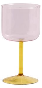 Pohár na víno Tint Pink/Yellow – set 2 ks