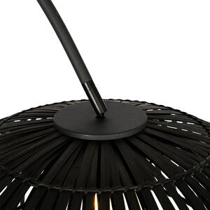 Orientálna oblúková lampa čierny bambus - Pua