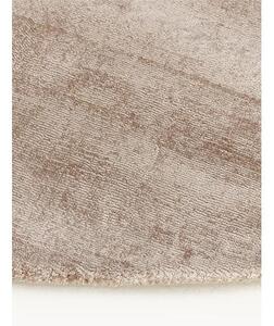 Okrúhly ručne tkaný koberec z viskózy Jane