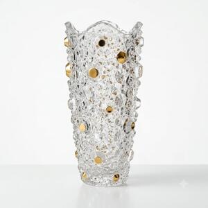 KRIŠTÁĽOVÁ VÁZA BOHEMIA CRYSTAL GOLD 300MM