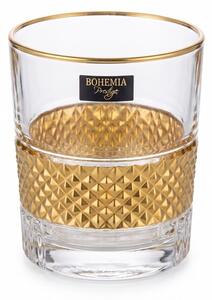 BOHEMIA PRESTIGE ELEGANTE ROYAL GOLD POHÁR NA WHISKY 340ML SADA 6KS
