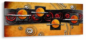 Obraz abstrakcie - Planéty (120x50 cm)
