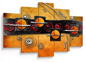 Obraz abstrakcie - Planéty (150x105 cm)