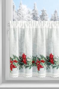 KRÁTKA VIANOČNÁ ZÁCLONA NA PÁSKE XMAS5 150X60 CM VZOROVANÁ