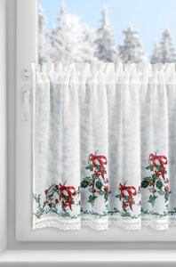 KRÁTKA VIANOČNÁ ZÁCLONA NA PÁSKE XMAS7 150X60 CM VZOROVANÁ