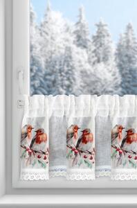 KRÁTKA VIANOČNÁ ZÁCLONA NA PÁSKE XMAS10 150X30 CM VZOROVANÁ