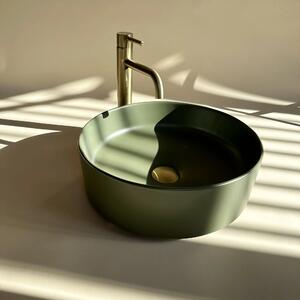 Rea - Umývadlo na dosku Sami - zelená - 36,6x36,6 cm