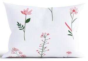 Bavlnená obliečka na vankúš Renforcé 40 × 60 cm - Vlčie maky biele