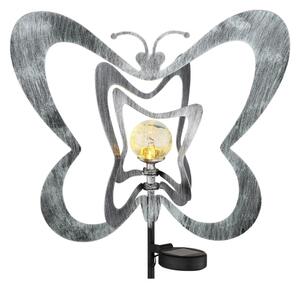 Globo 36581 - LED solárne svietidlo LED/0,06W/3V IP44 strieborný motýľ