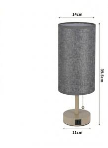 Brilagi - Stolová lampa s USB portom TABLON 1xE27/25W/230V béžová/sivá