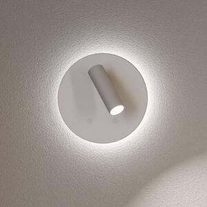 Paulmann LED nástenný reflektor s akumulátorom Kiora, biely, výška 20 cm, stmievač, Biela / opálová, Obývacia izba / jedáleň, kov, Moderný, Nástenné bodové svietidlo