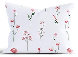 Bavlnená obliečka na vankúš Renforcé 70 × 90 cm - Vlčie maky bielé
