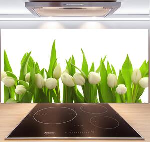 Panel do kuchyne Biele tulipány pl-pksh-140x70-f-40774643